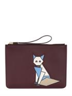 Tod's Fox Appliqu Leather Pouch
