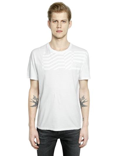 Golden Goose Deluxe Brand Flag Printed Cotton Jersey T-shirt