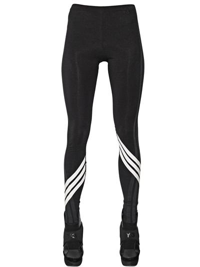 Y-3 Logo Stripes Cotton Leggings