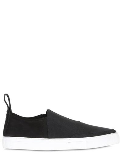 Blood Brother Cotton Canvas & Leather Slip-on Sneakers