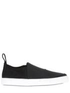 Blood Brother Cotton Canvas & Leather Slip-on Sneakers