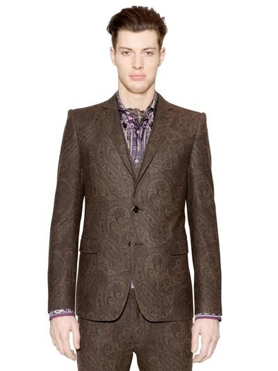 Etro Paisley Jacquard Stretch Wool Jacket