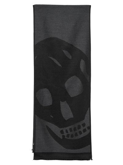 Alexander Mcqueen - Oversized Skull Wool Knit Scarf