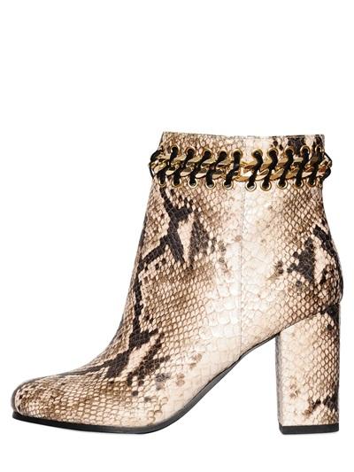 Kg By Kurt Geiger 80mm Snake Embossed Faux Leather Boots