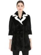 De'hart Faux Fur Coat With Contrasting Trim