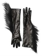 Capucci Kidassia Fur & Leather Gloves