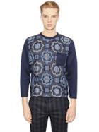 Christian Pellizzari Jacquard & Neoprene Sweatshirt