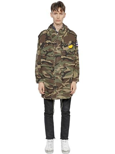 Saint Laurent Discovery Camo Cotton Gabardine Parka