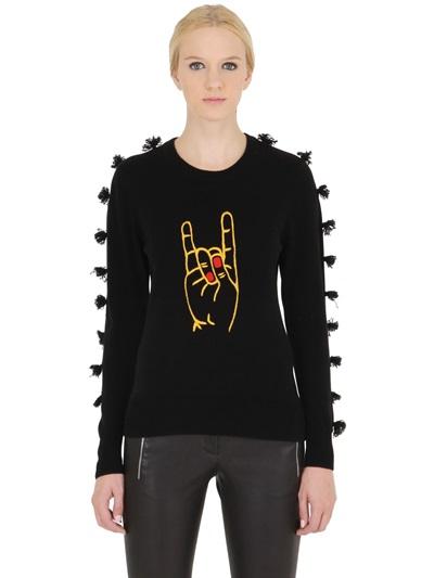 Beayukmui Embroidered Wool & Cashmere Sweater
