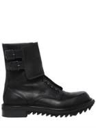 Lanvin Leather Combat Boots