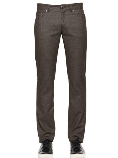Etro 18cm Micro Houndstooth Cotton Jeans