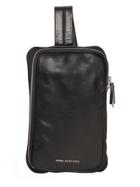 Diesel Black Gold Nappa Leather & Canvas Messenger Bag