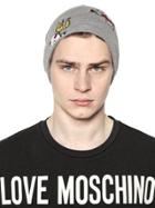 Love Moschino Little Devils Intarsia Wool Hat