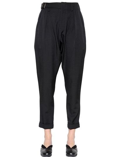 Yohji Yamamoto Wrinkle Wool Gabardine Pants