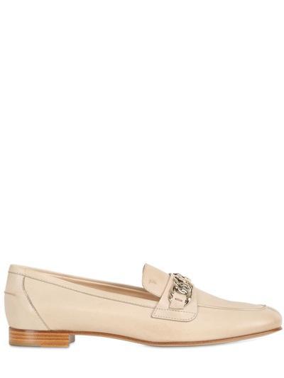 Tod's - Chained Leather Loafers