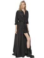 Faith Connexion Silk Crepe De Chine Shirt Dress