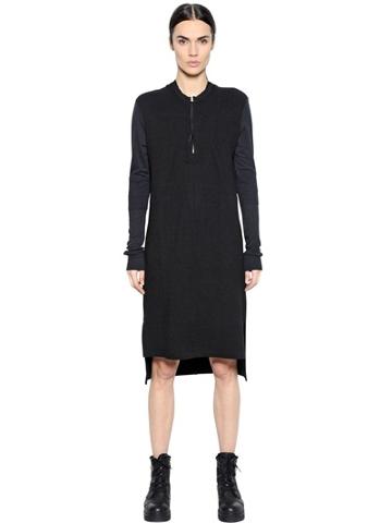 Silent By Damir Doma Zip-up Viscose & Jersey Dress