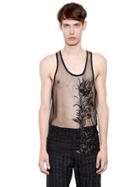 Ann Demeulemeester Embellished Tulle Tank Top