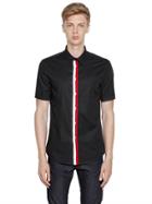 Dirk Bikkembergs Stretch Cotton Poplin Short Sleeve Shirt