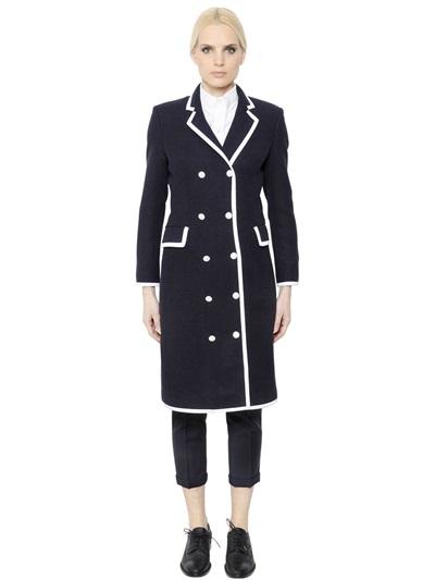 Thom Browne Wool & Cashmere Flannel Coat