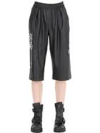 Gaelle Paris Graffiti Printed Faux Leather Pants