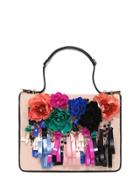 Giancarlo Petriglia Flowers Leather Top Handle Bag