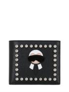 Fendi Karl Lagerfeld Studded Leather Wallet