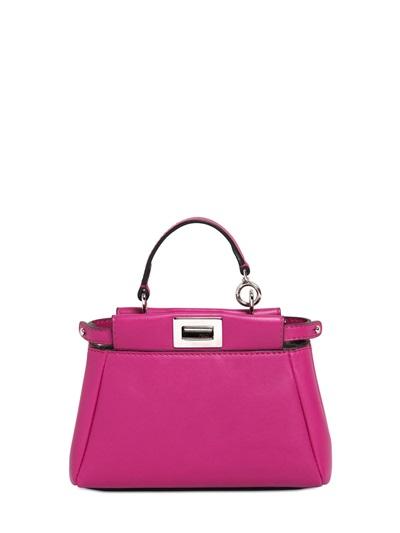 Fendi Micro Peekaboo Nappa Leather Bag