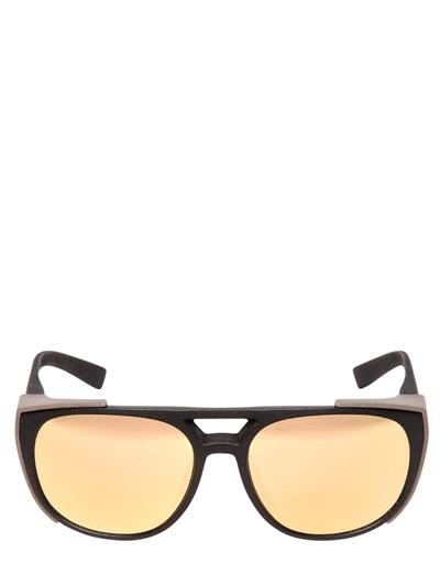 Mykita Sylvain Wood Effect Mirrored Sunglasses