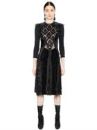 Givenchy Ruffled Devore Chiffon & Jersey Dress