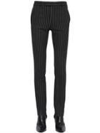 Saint Laurent 17cm Striped Wool Flannel Pants