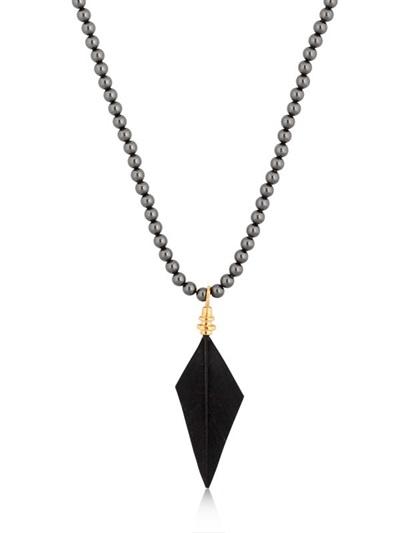 Tina Lilienthal London Powwow Black Crow Feather Necklace