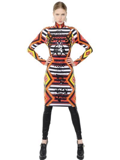 Ktz Rubberized Printed Cotton Jersey Dress