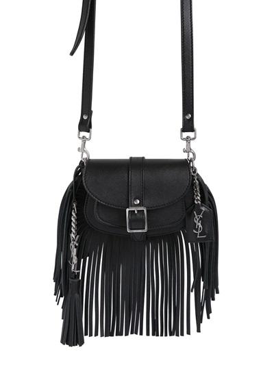 Saint Laurent Mignon Fringed Leather Shoulder Bag