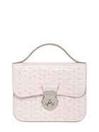 Azzurra Gronchi Erminia Croc Embossed Leather Bag
