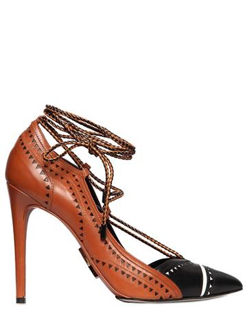 Daniele Michetti - 110mm Geometric Two Tone Leather Pumps