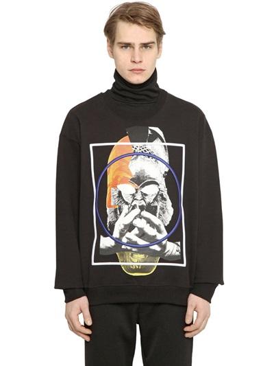 Mcq Alexander Mcqueen Mask Collage Printed Cotton Sweatshirt
