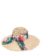 Gucci Straw Hat With Scarf Band