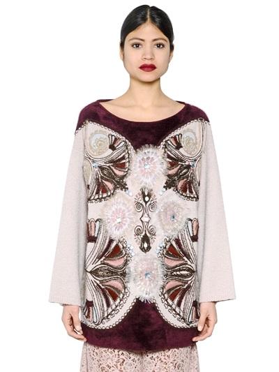Antonio Marras Embellished Wool Blend Sweater