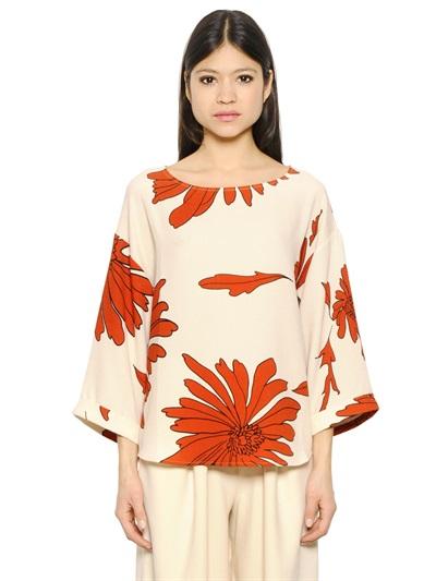 Essentiel Floral Printed Crepe Top