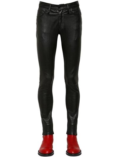 Ann Demeulemeester 15cm Stretch Nappa Leather Biker Jeans