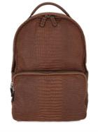 Giorgio Armani Crocodile Embossed Nubuck Backpack