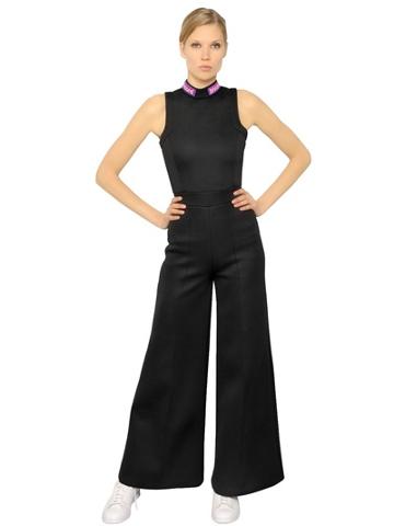 Omelya Embroidered Patches Neoprene Jumpsuit