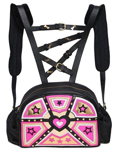 Manish Arora Heart & Stars Patchwork Leather Backpack