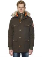 Superdry Nylon Insulated Parka With Faux Fur Trim