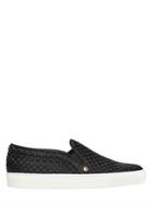 Louis Leeman Woven Silk Satin Slip On Sneakers