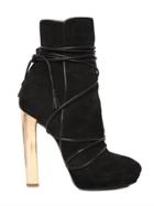Emilio Pucci 130mm Reversed Leather Lace-up Boots