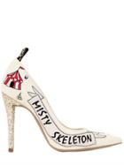Leo 110mm Misty Skeleton Leather Pumps