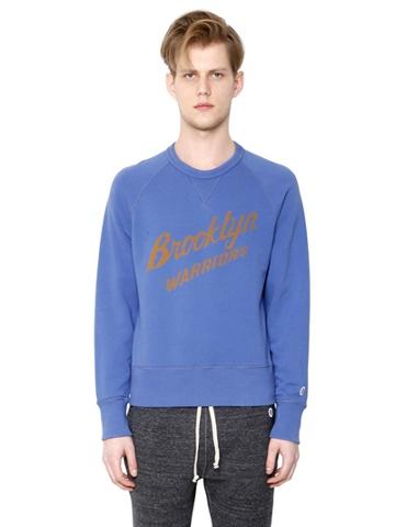 Todd Snyder For Champion Printed Tech Cotton Jersey Sweatshirt