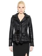Givenchy Nappa Leather & Fur Leather Jacket